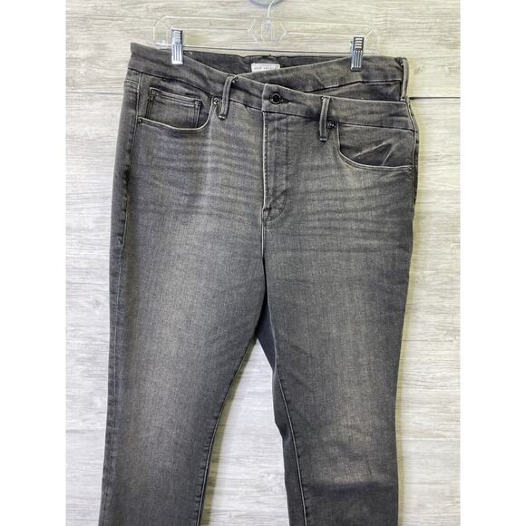 Good American Good Curve Jeans 16 Womens Gray Crossover Skinny Leg High Rise - Picture 2 of 8